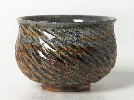 0721JZ24-JINGDEZHEN-CER-主人杯885 純手工跳刀紋理陶瓷 絞胎泥60ml（A24）