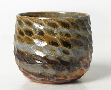 0721JZ25-JINGDEZHEN-CER-主人杯886 純手工跳刀紋理陶瓷 絞胎泥70ml（A25）