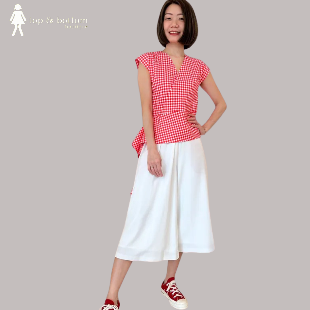 HIGH WAIST ANKLE WIDE LEG PANT