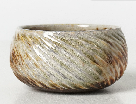 0721JZ37-JINGDEZHEN-CER-主人杯979 純手工跳刀紋理陶瓷 絞胎泥70ml（A37）