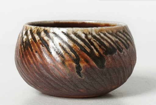 0721JZ38-JINGDEZHEN-CER-主人杯980 純手工跳刀紋理陶瓷 絞胎泥90ml（A38）