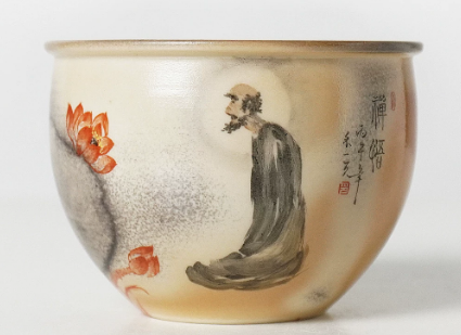 0721JZ41-JINGDEZHEN-CER-主人杯0003 柴燒經典水墨手繪杯 水墨手繪100ml（A41）
