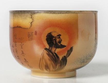 0721JZ42-JINGDEZHEN-CER-主人杯0004 柴燒經典水墨手繪杯 水墨手繪100ml（A42）