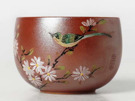 0721JZ47-JINGDEZHEN-CER-主人杯0009 書法大師餘敏老師題字 柴燒經典水墨手繪杯 水墨手繪70ml（A47）