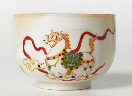 0721JZ52-JINGDEZHEN-CER-主人杯0014 書法大師餘敏老師題字 柴燒經典水墨手繪杯 水墨手繪100ml（A52）