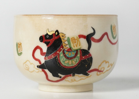 0721JZ54-JINGDEZHEN-CER-主人杯0016 書法大師餘敏老師題字 柴燒經典水墨手繪杯 水墨手繪100ml（A54）