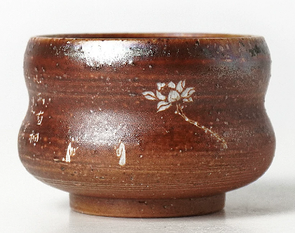 0721JZ74-JINGDEZHEN-CER-主人杯0036 柴燒雕刻杯 景德鎮非遺老師黃澤雍親工雕刻 雕刻杯80ml（A74）