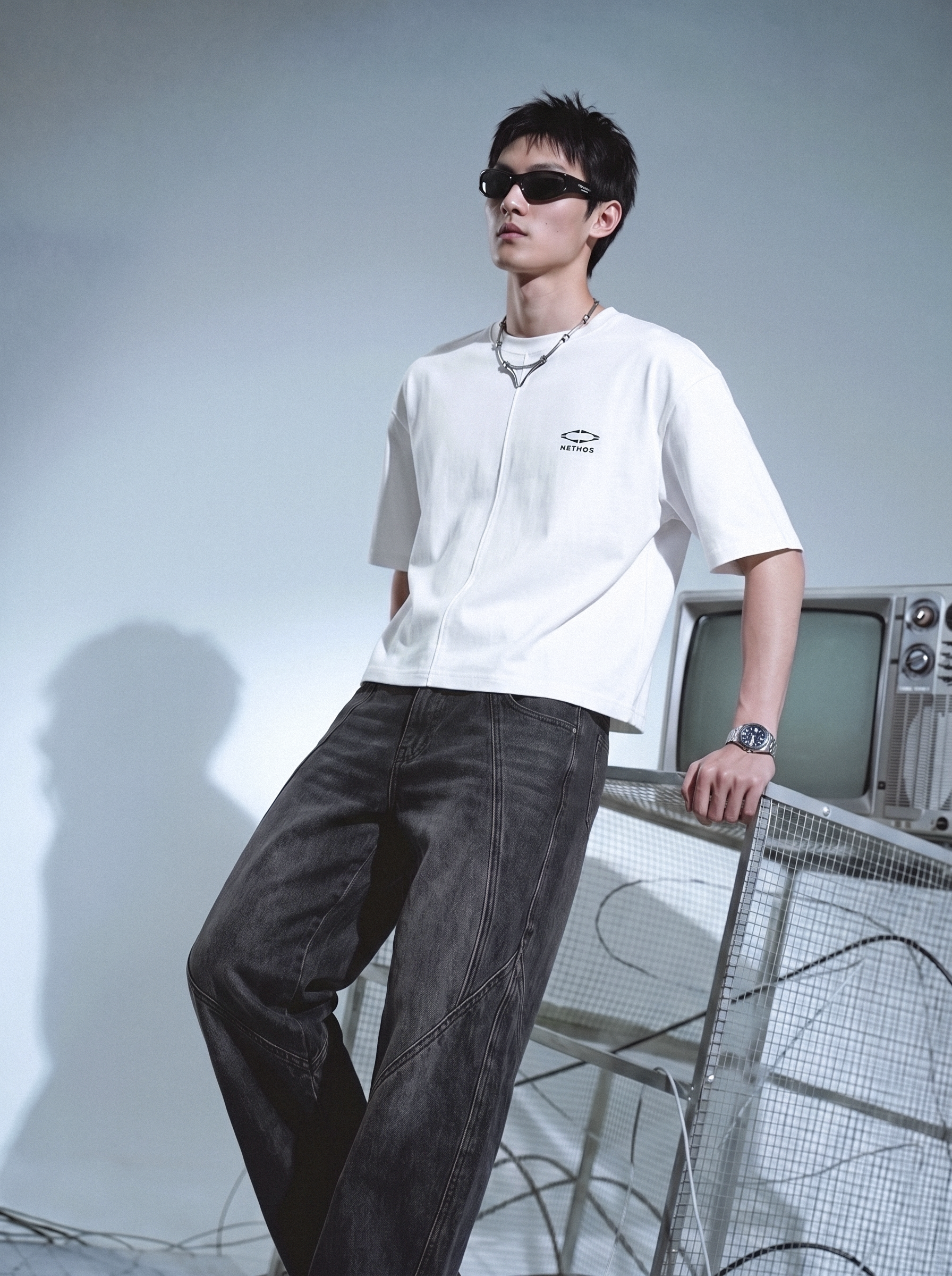 NETHOS N023 Arc Node Curve Tee 短T 短袖