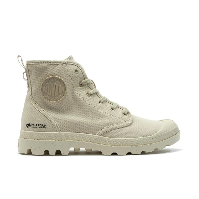 PALLADIUM 休閒鞋 PAMPA HI ZIP ORGANIC 沙色 拉鍊 帆布軍靴 男 79101-210