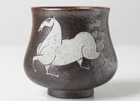 0721JZ103-JINGDEZHEN-CER-主人杯0100 柴燒雕刻杯 景德鎮非遺老師黃澤雍親工雕刻 雕刻杯100ml（A103）