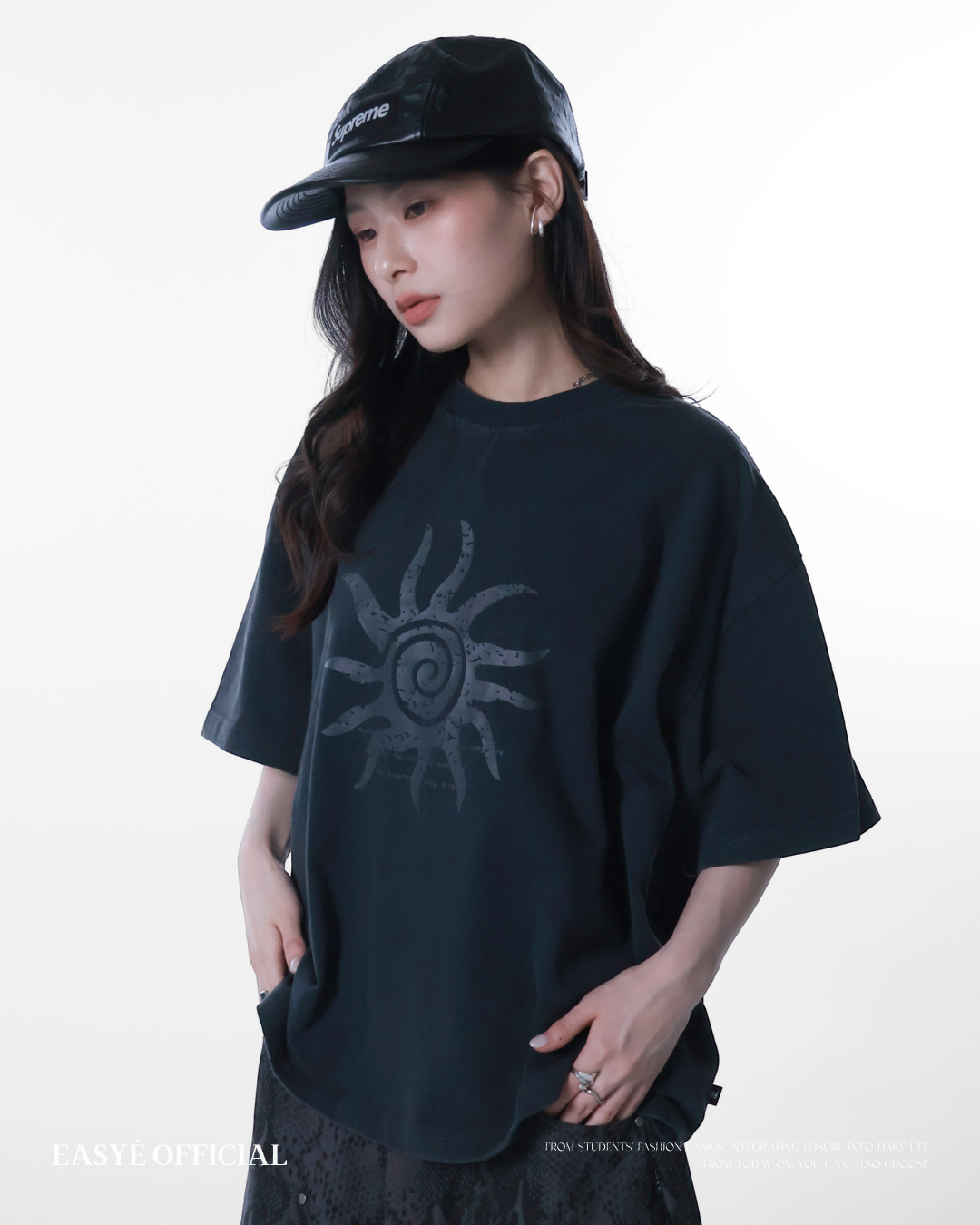 EASYÉ太陽圖騰水洗T