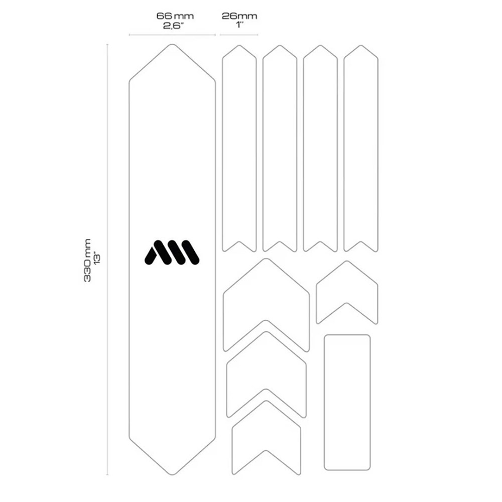 AMS Honeycomb 車架保護貼 EXTRA XL Ronin/White #AMSFG2WHRO