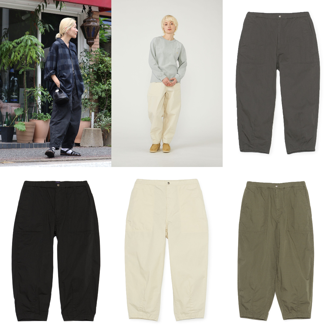 預購┃日本 TNF 紫標 Ripstop Wide Cropped Field Pants 錐形 九分 寬褲