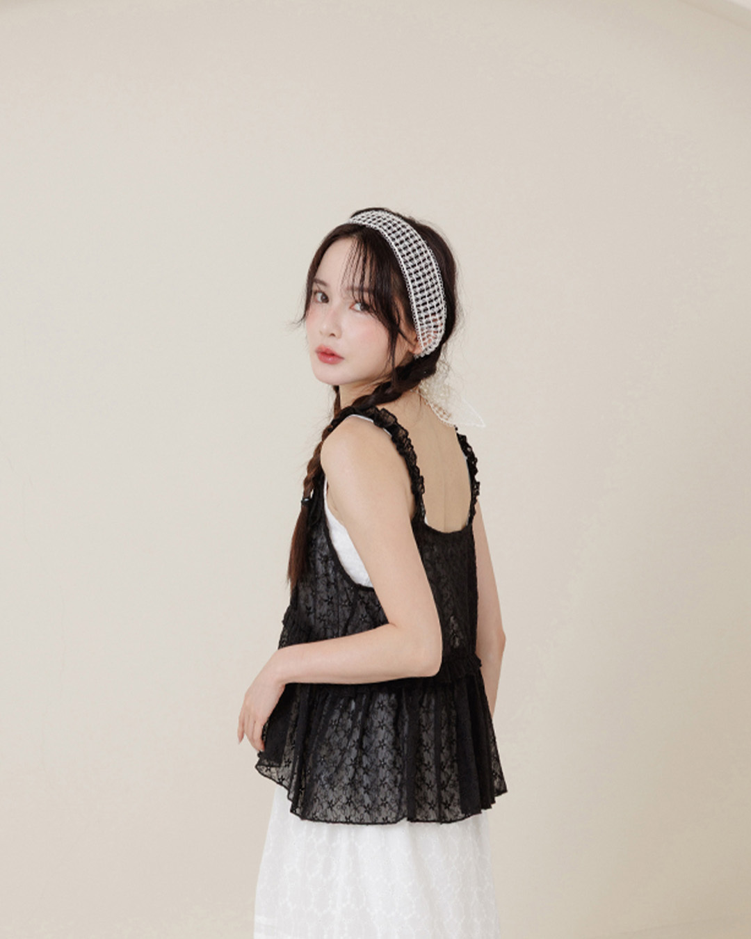 Long scarf with openwork jacquard design, available in two colors.【07130062】in stock+pre-order