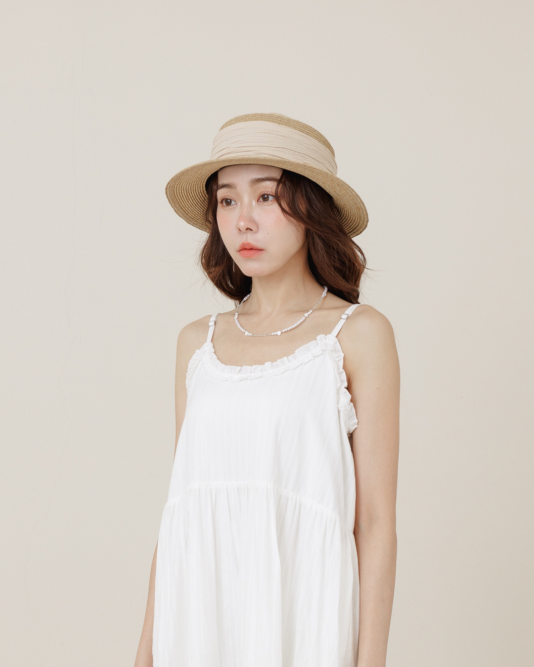 Simple cotton and linen patchwork woven straw hat【07021004】in stock+pre-order