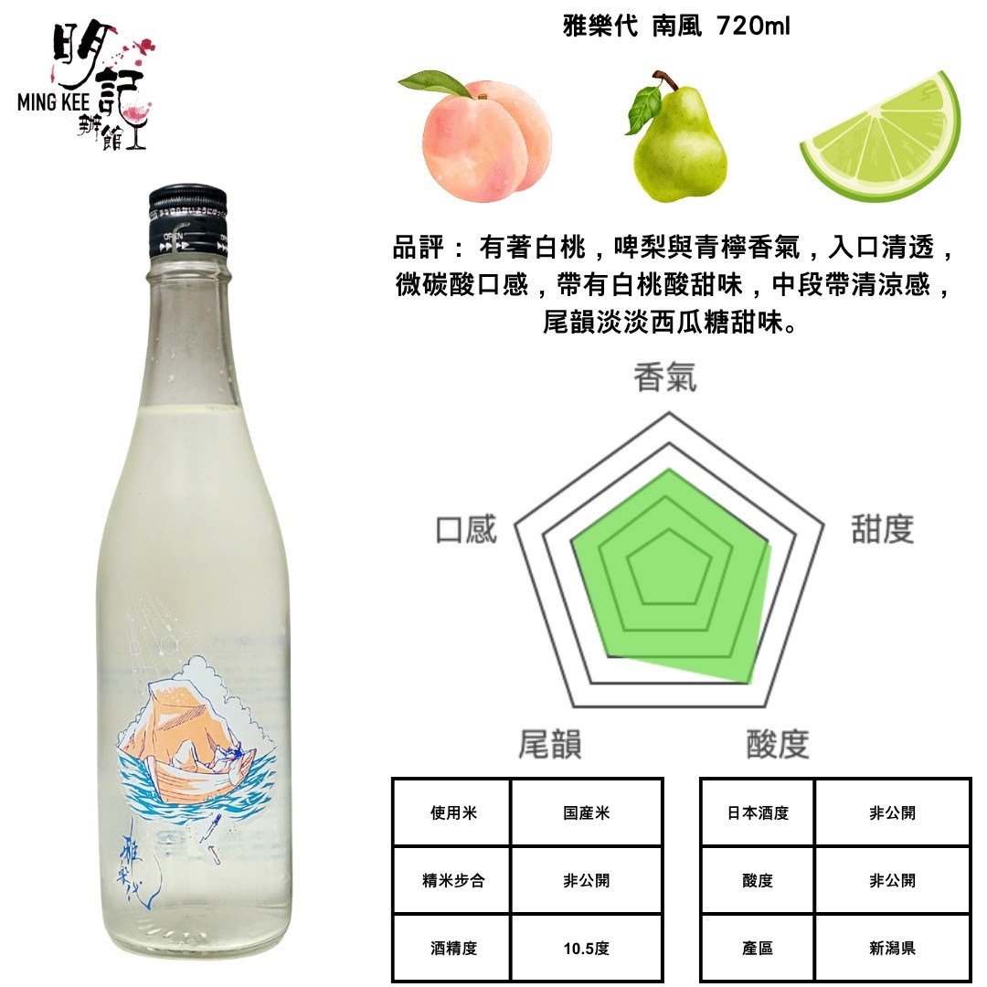 雅樂代 南風 720ml