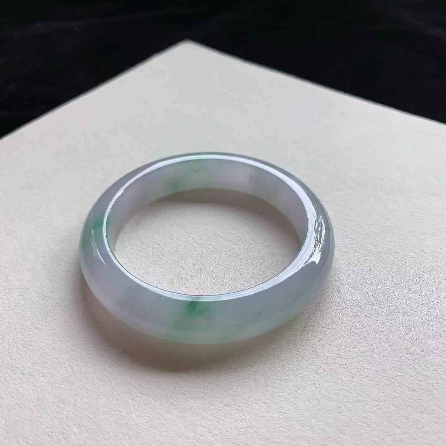 7112358 54.3mm春彩正圈翡翠手鐲 (54-56)