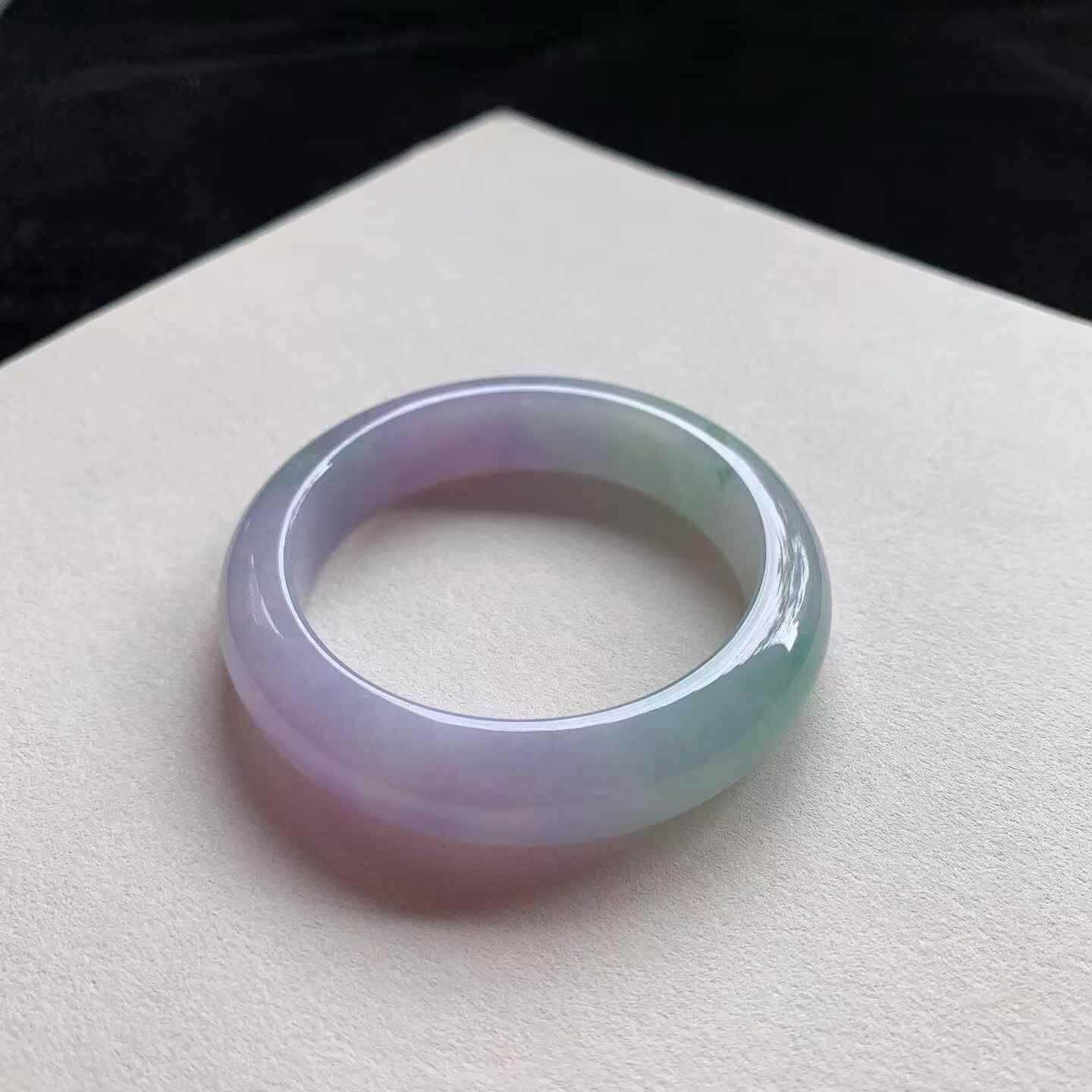 冰艷紫正圈翡翠手鐲,天然翡翠A玉, 緬甸玉, Jade, Jadeite
