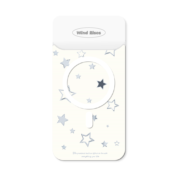 【小清新系列-白底星星】手機磁吸背板