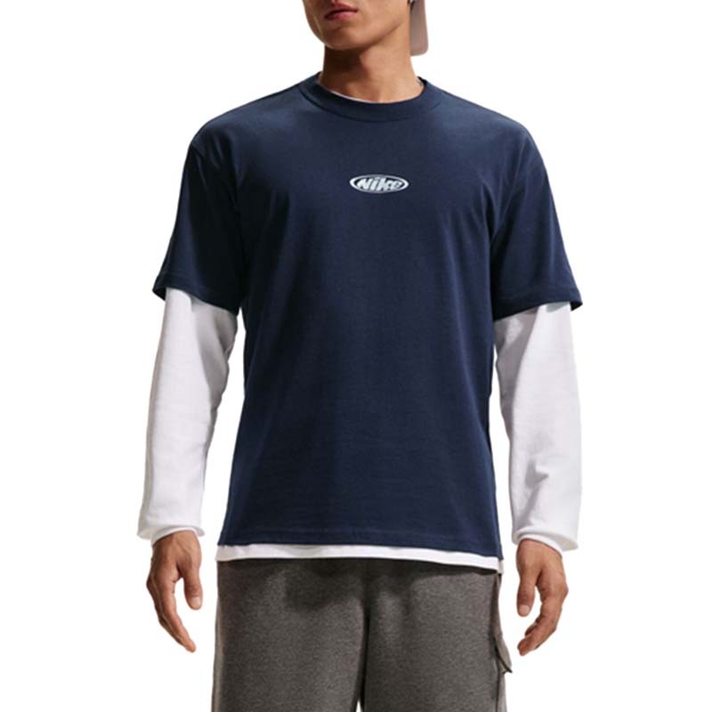 NIKE AS U NSW TEE LSE OVAL 短袖 休閒 男款 藍色 IR4977-451 [國內代購]