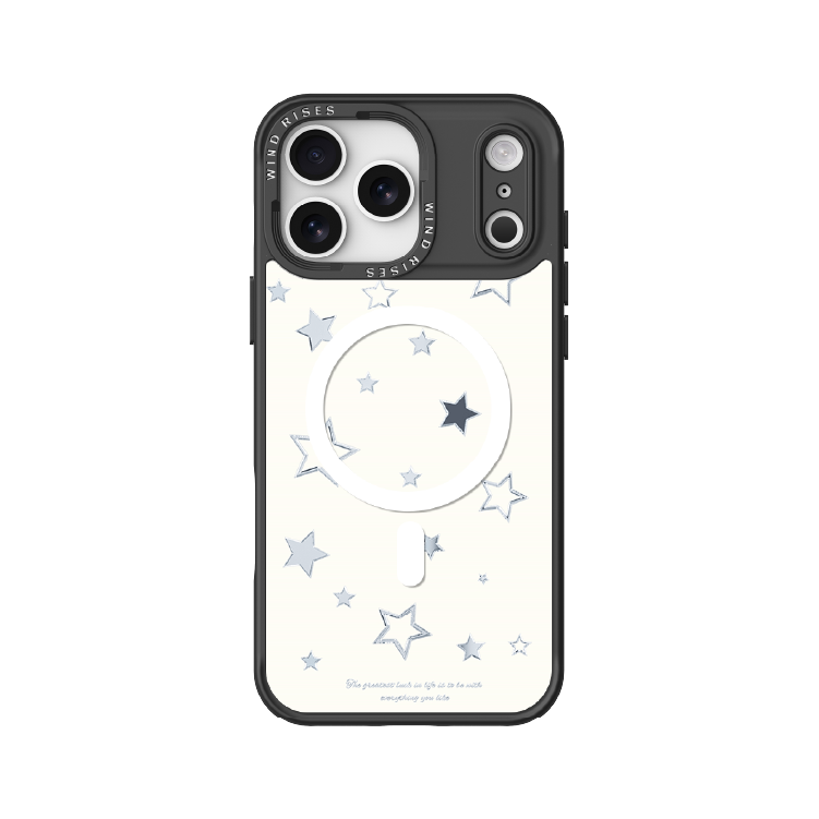 【小清新系列-白底星星】手機磁吸背板