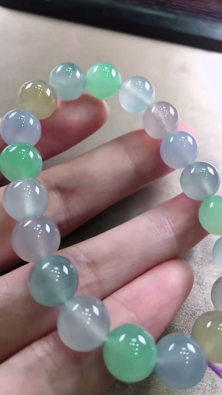 翡翠多寶手串 (10mm直徑),天然翡翠A玉, 緬甸玉, Jade, Jadeite