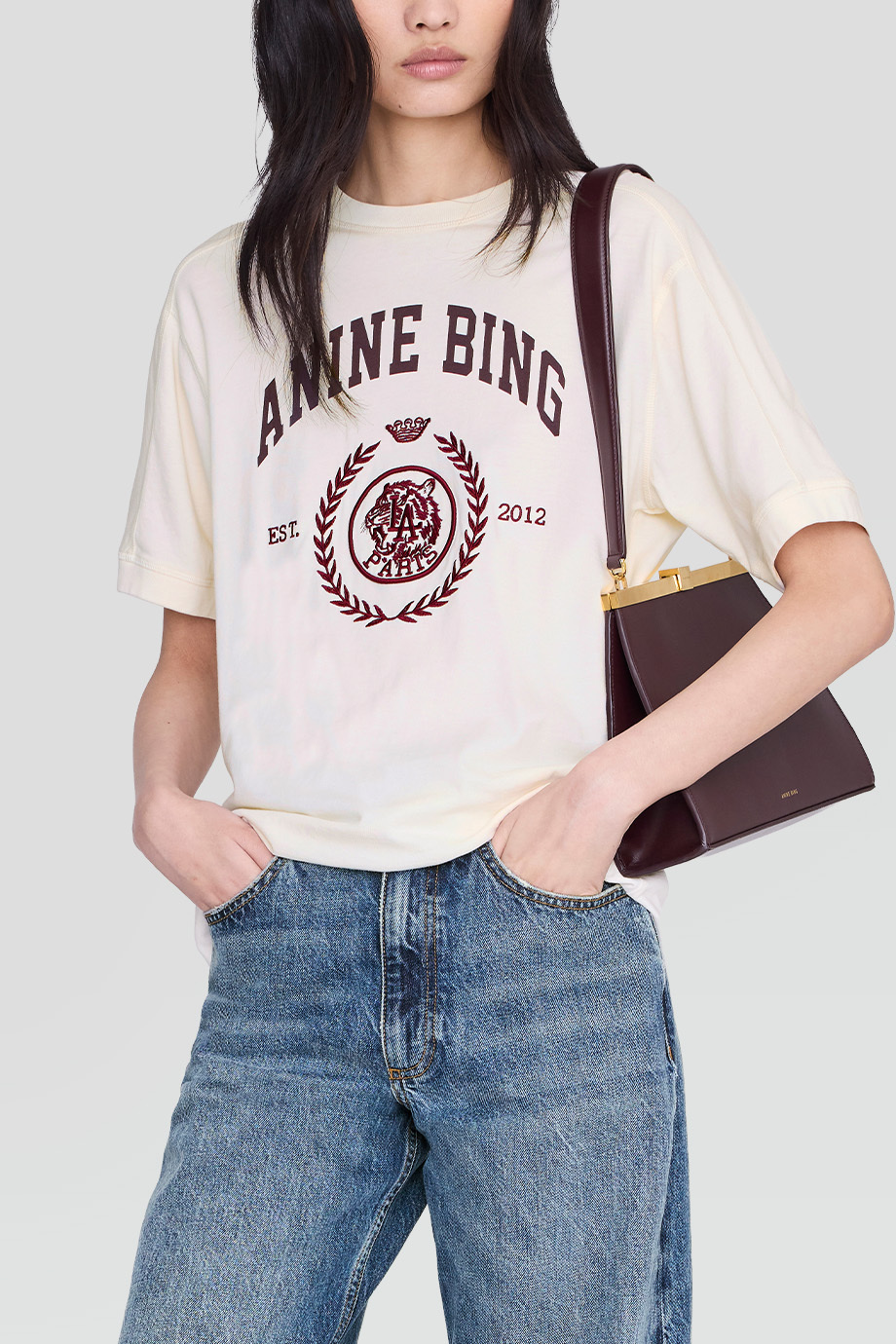 Anine Bing｜JAYLIN 大學風印花棉質T恤