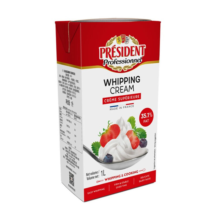 [Chilled] President whipping Cream 1L