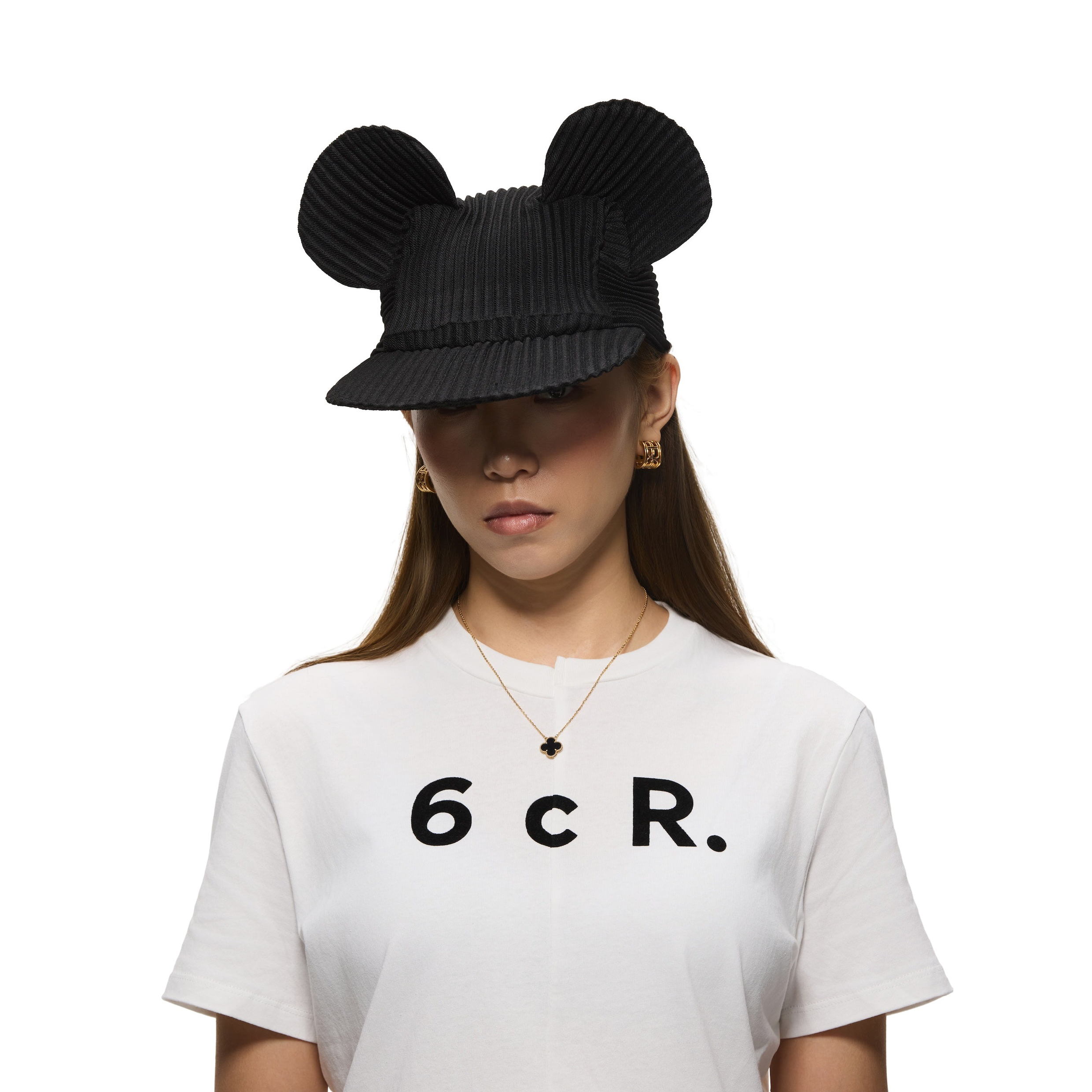 6cRAyon Pleated Retro Cap 打褶米奇帽