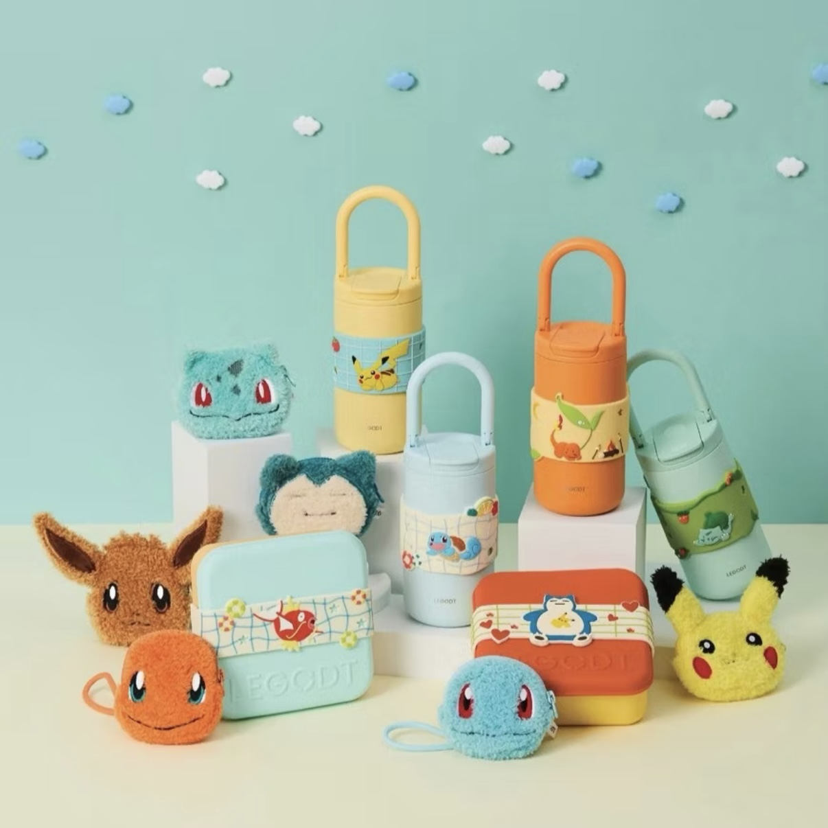 POKÉMON x LEGODT 寶可夢 保溫瓶 餐具盒 毛絨零錢包吊飾