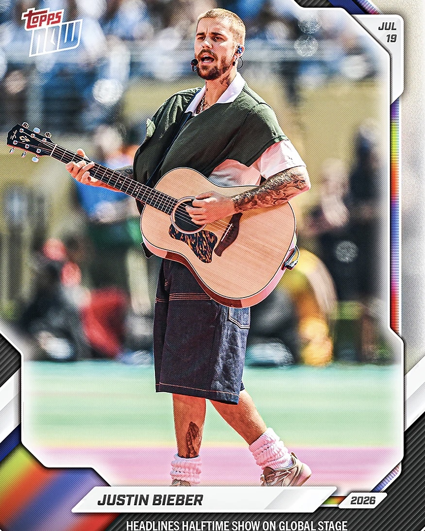 預購 TOPPS NOW Justin Bieber小賈斯丁 世界盃 球員卡