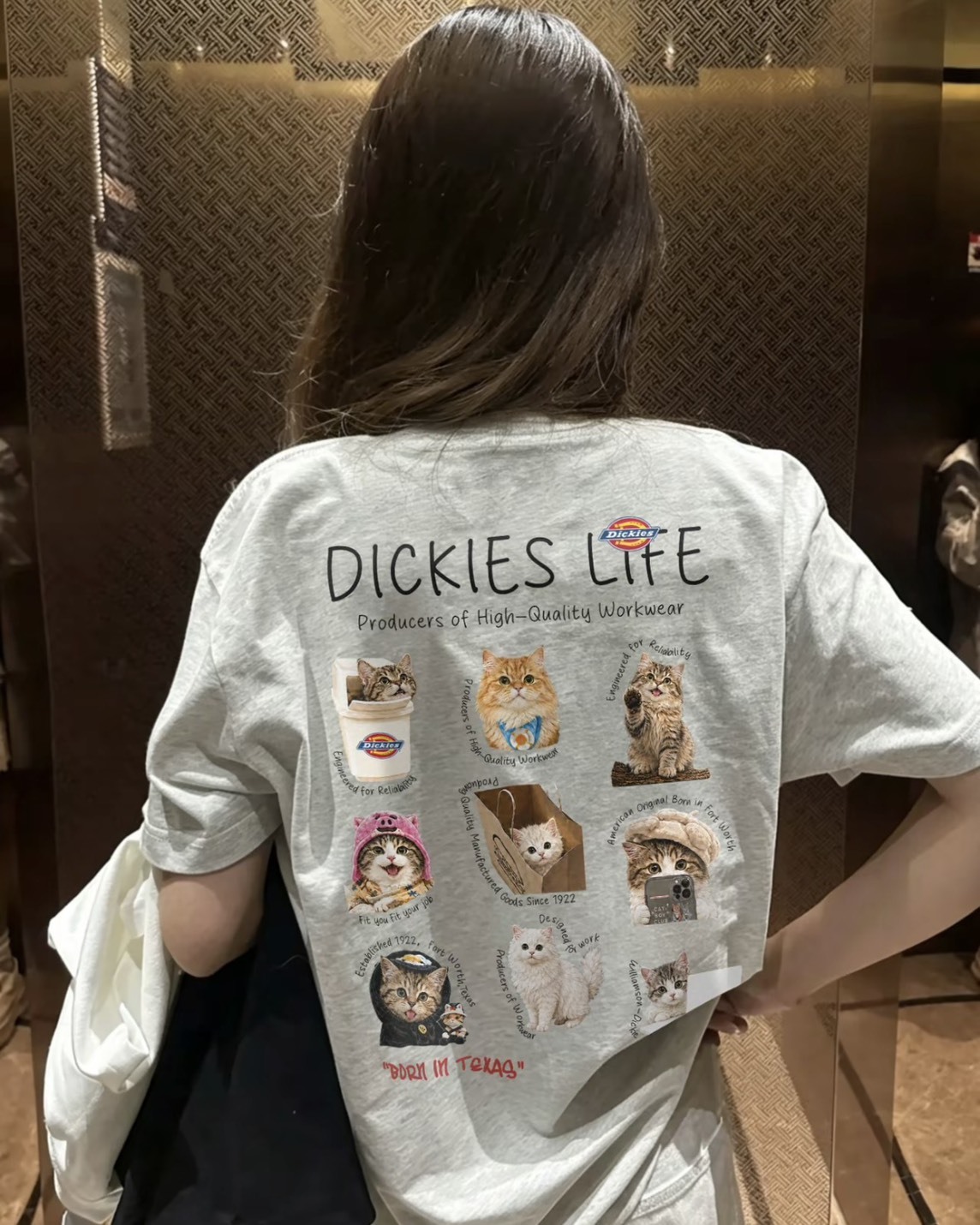 <48小時特價>Dickies 貓咪 圖鑑 印花 Logo 純棉 短袖 4色