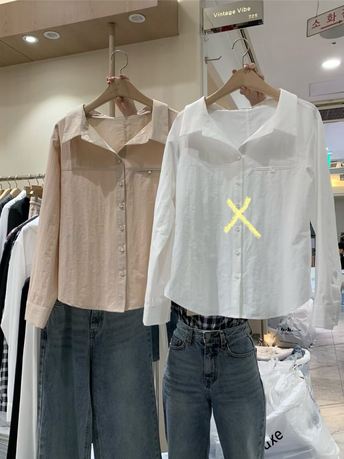 VV6419 休閒排扣胸線恤衫 *特價貨品不設退換*