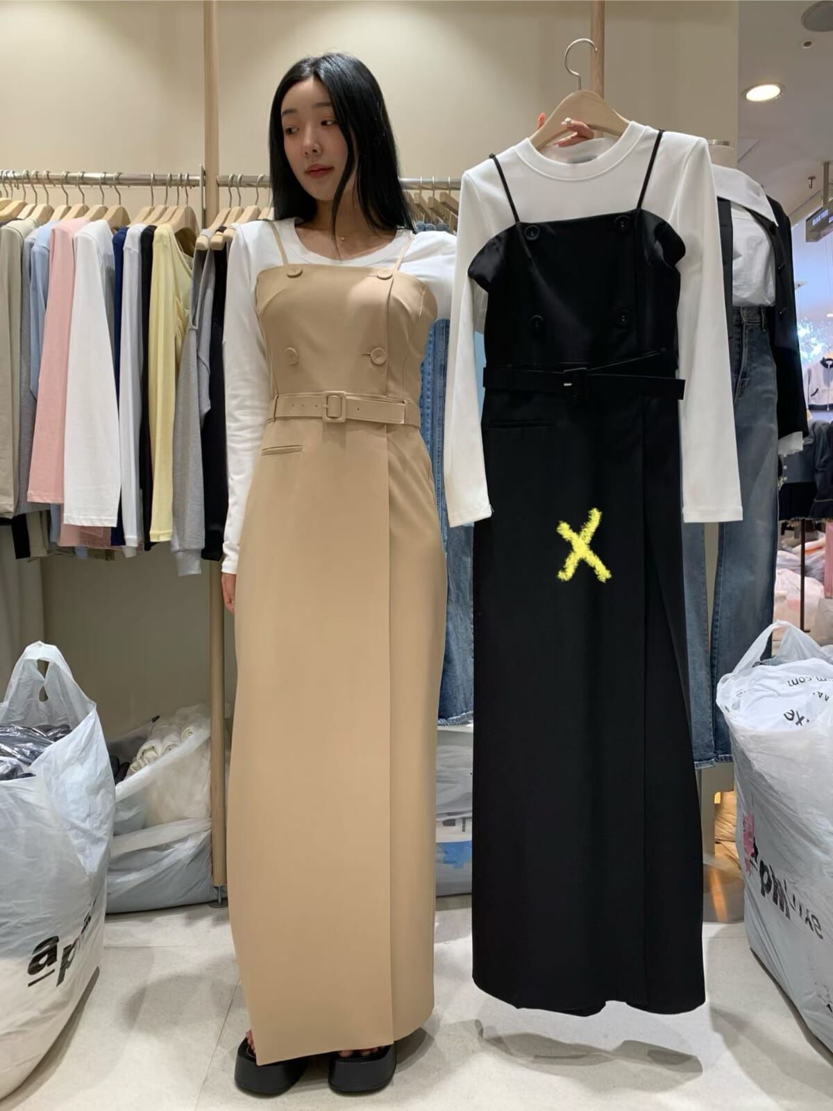 VV6421 英倫包扣吊帶長褲 *特價貨品不設退換*