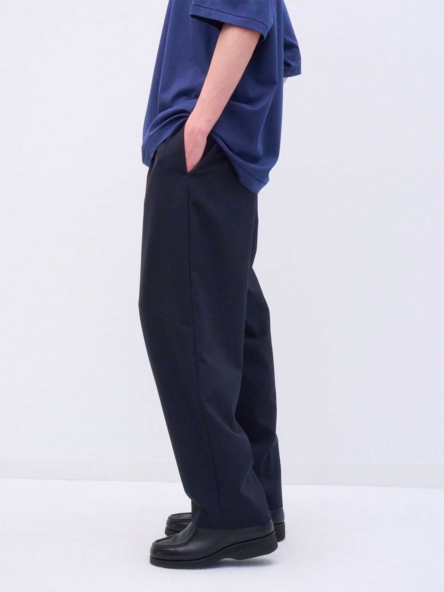 パンツ Aton wool tropical tapered easy pants ATON Wool Tropical Loose Fit Tapered Easy Pants