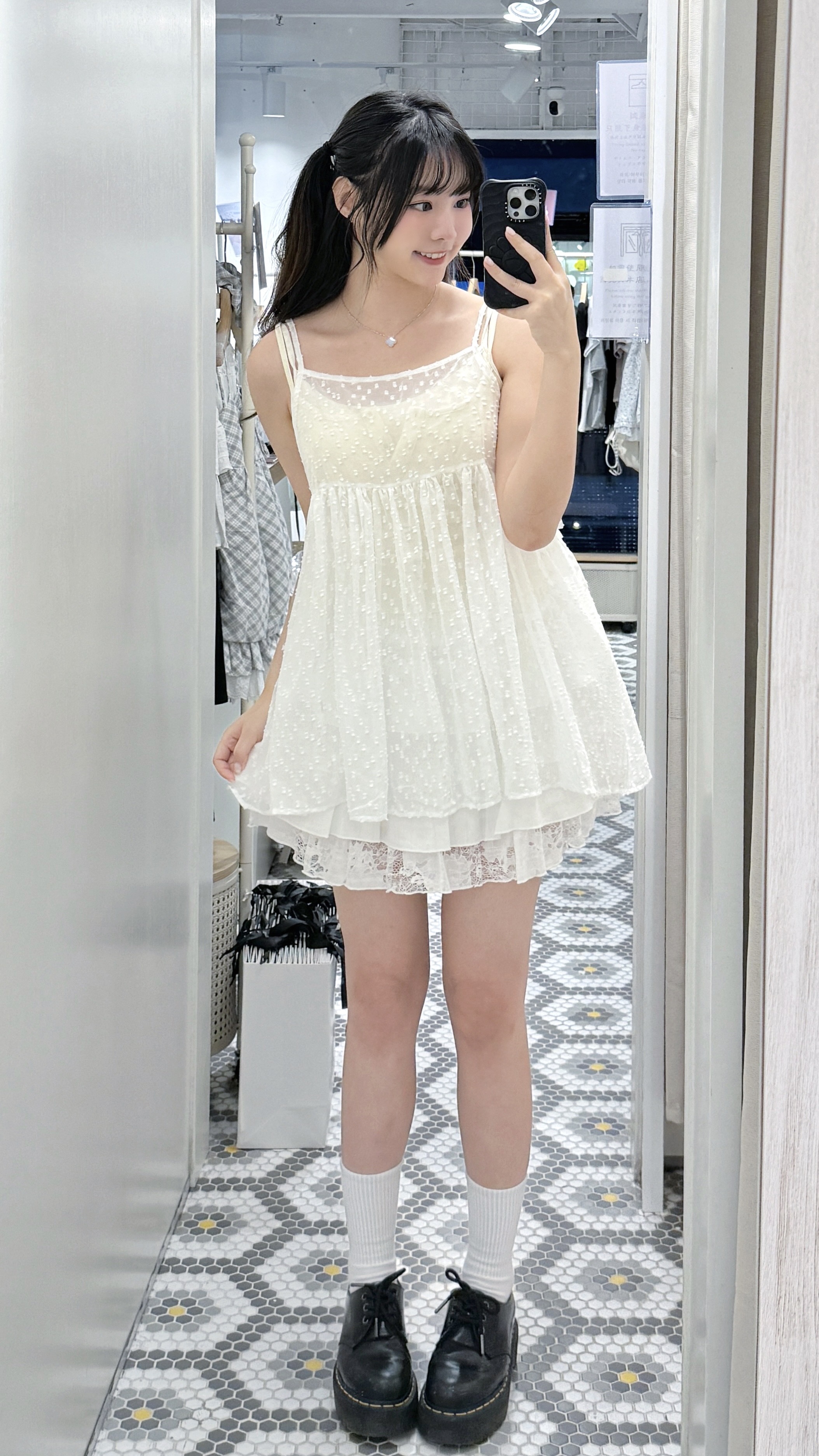 OP0296｜滿滿雪花粒粒通透感吊帶外搭OPS⋆⁺₊❅.