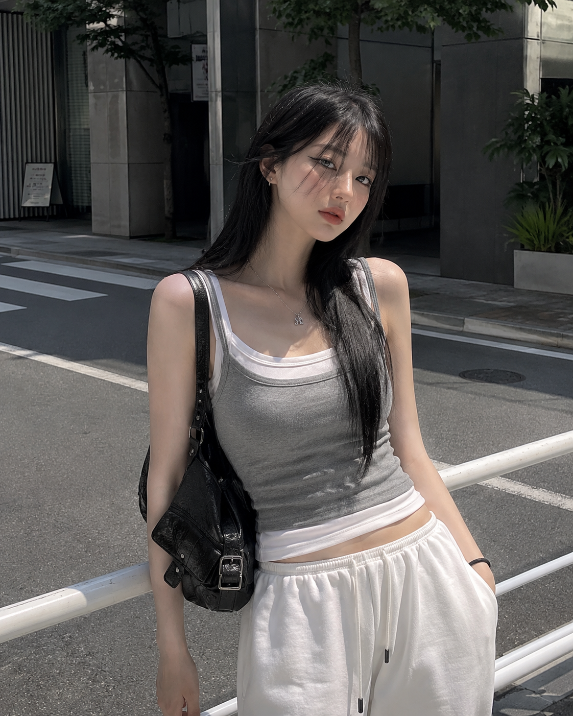 小心機假兩件撞色TEE ART0709