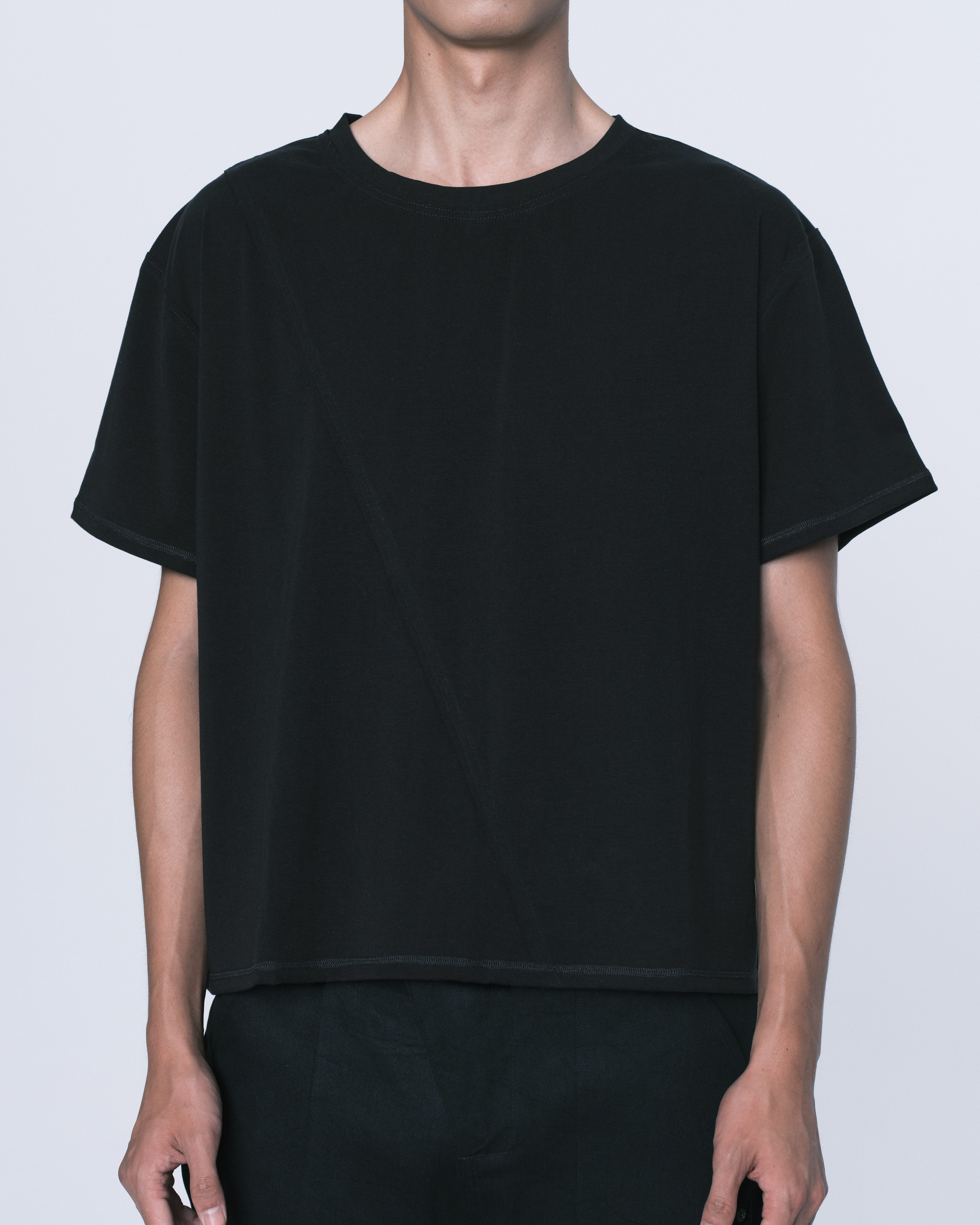 Patched Black T-shirt