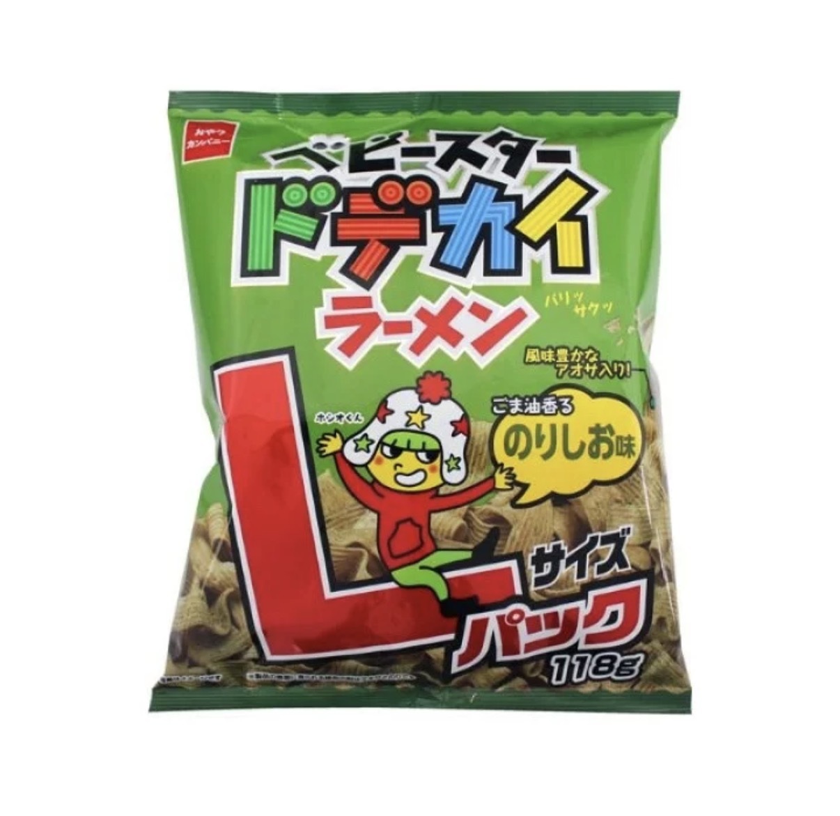 【期間限定】JP 大容量 童星點心麵 紫菜味 118g 4476 TK260721