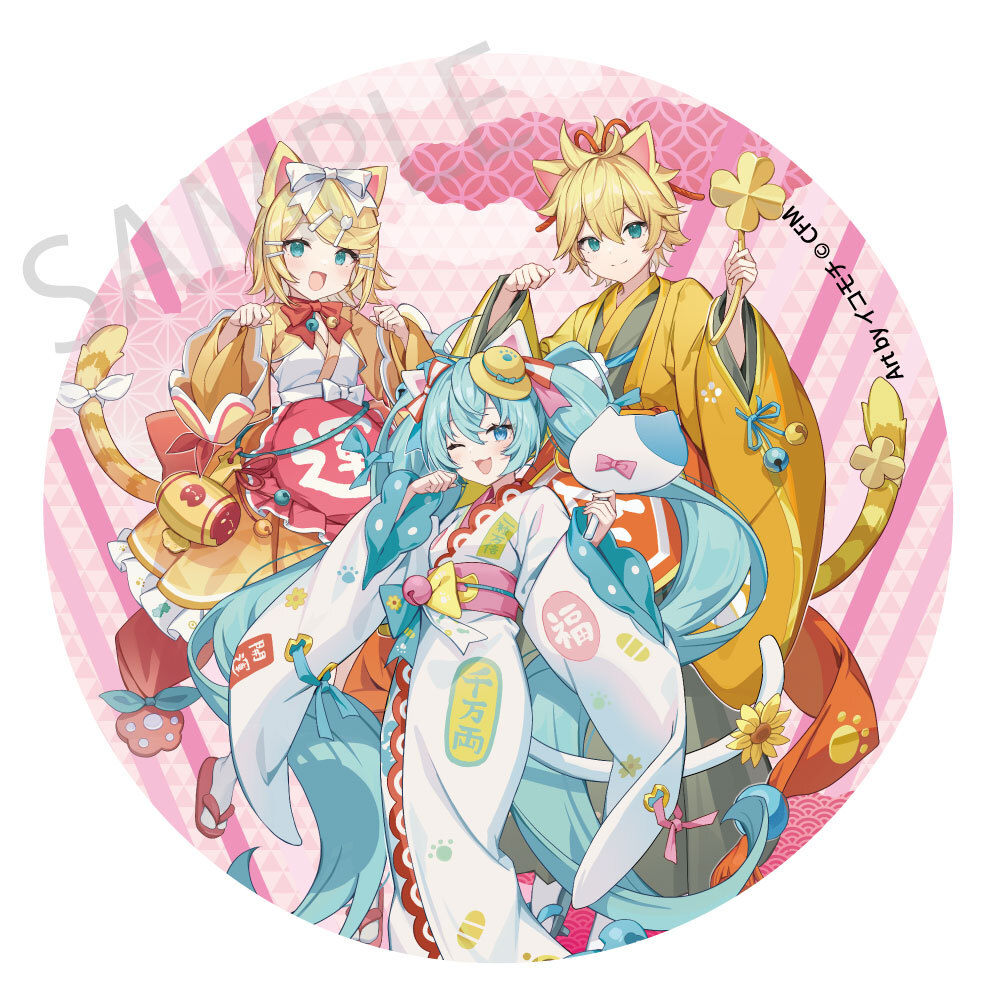 「ACG.GO」「預購」KADOKAWA《初音未來 x 招財貓 x 熊谷的盛夏》大襟章立牌 初音未來