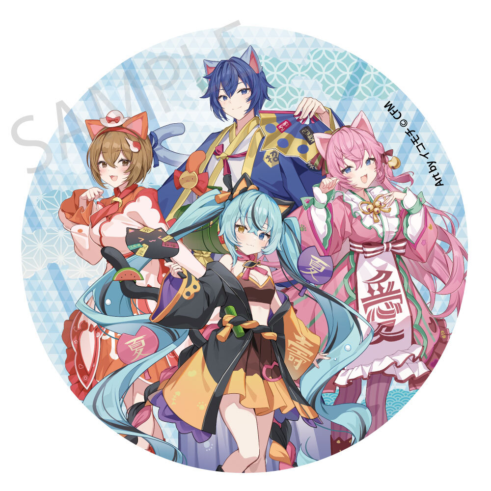 「ACG.GO」「預購」KADOKAWA《初音未來 x 招財貓 x 熊谷的盛夏》大襟章立牌 初音未來
