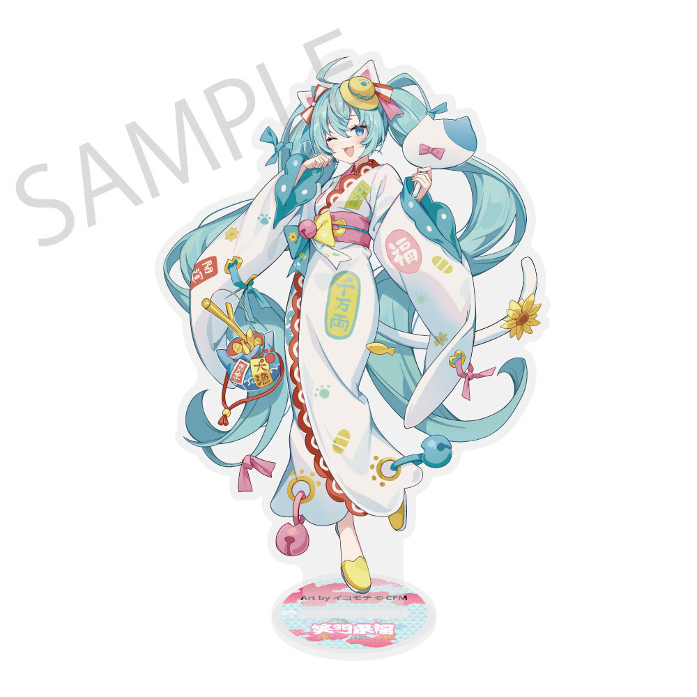 「ACG.GO」「預購」KADOKAWA《初音未來 x 招財貓 x 熊谷的盛夏》造型大壓克力立牌 初音未來