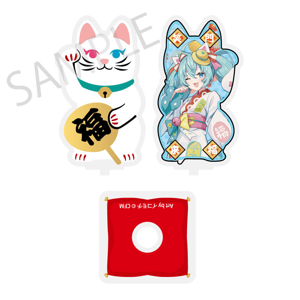 「ACG.GO」「預購」KADOKAWA《初音未來 x 招財貓 x 熊谷的盛夏》旋轉造型壓克力立牌 初音未來
