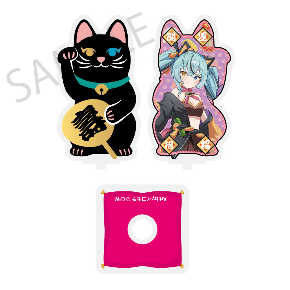 「ACG.GO」「預購」KADOKAWA《初音未來 x 招財貓 x 熊谷的盛夏》旋轉造型壓克力立牌 初音未來