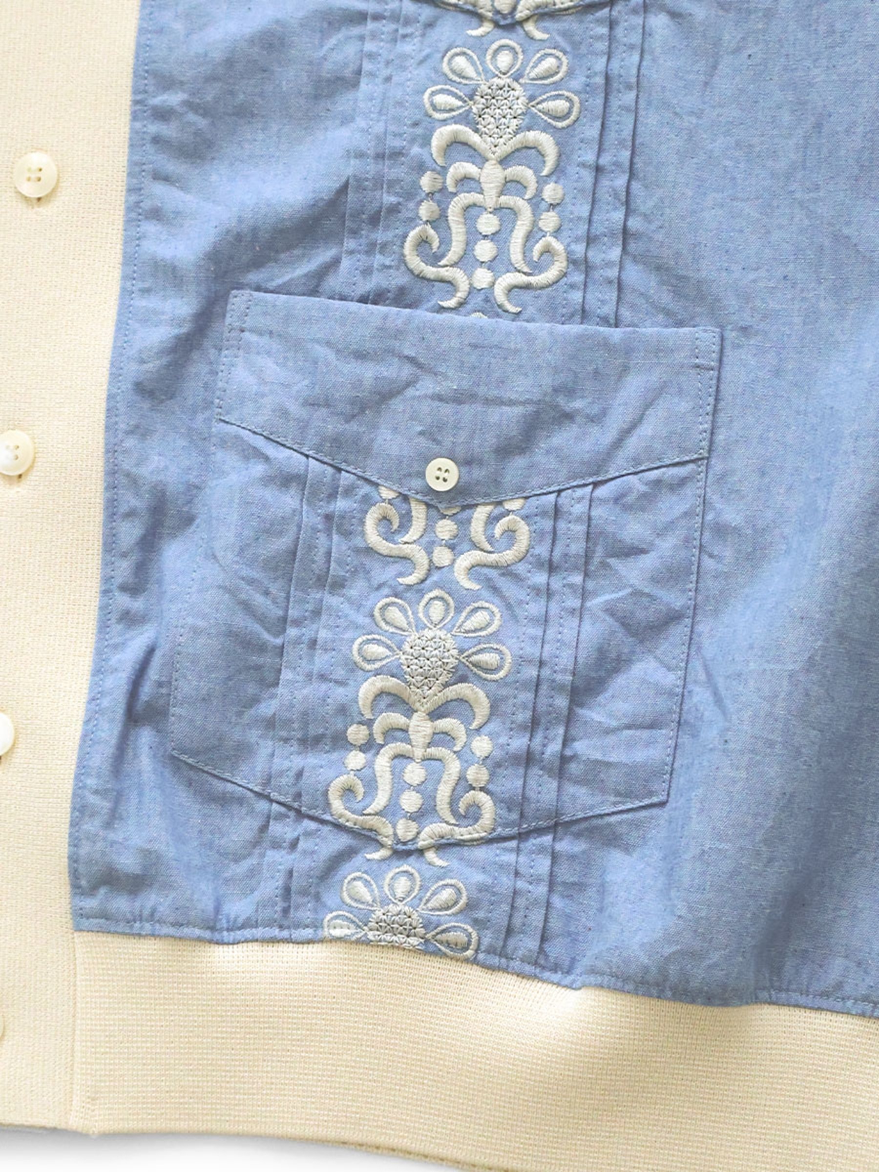 KAPITAL 2026 KNIT CUBAN SHIRT S/S - BLUE PRE ORDER ITEM (預訂中)