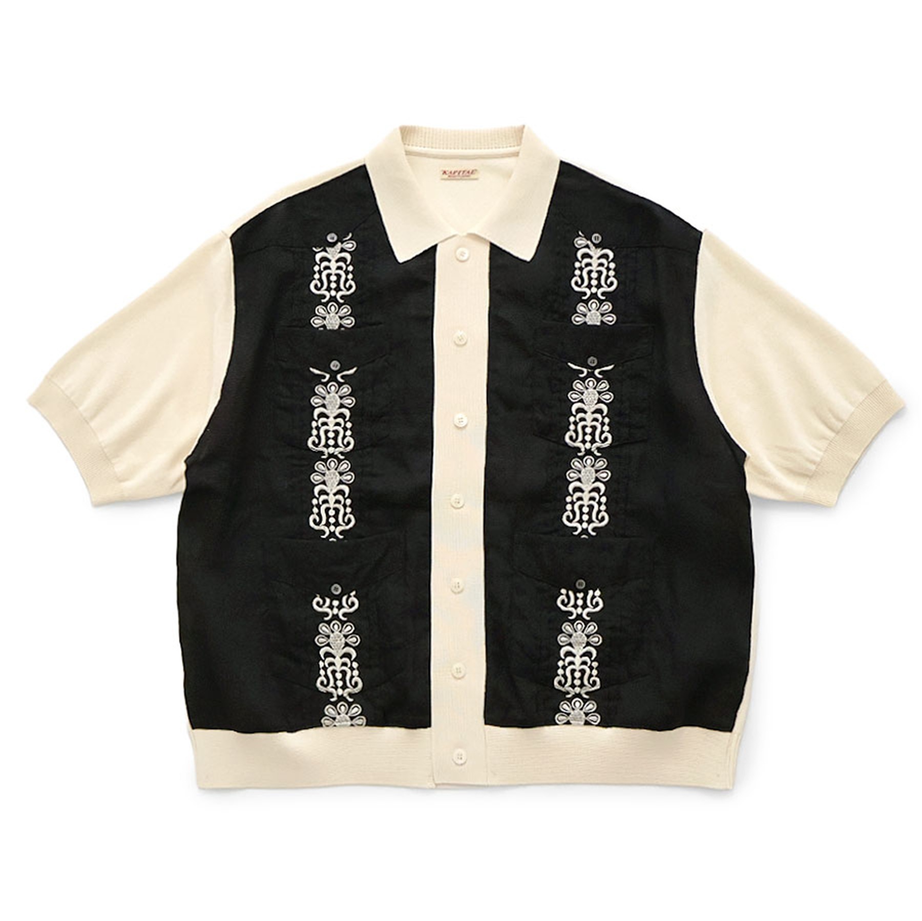 KAPITAL 2026 KNIT CUBAN SHIRT S/S - BLACK PRE ORDER ITEM (預訂中)