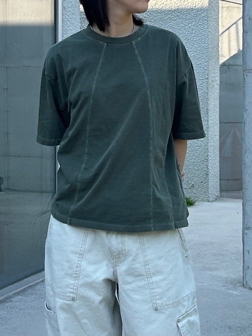 洗水淨色短袖Tee West-017T
