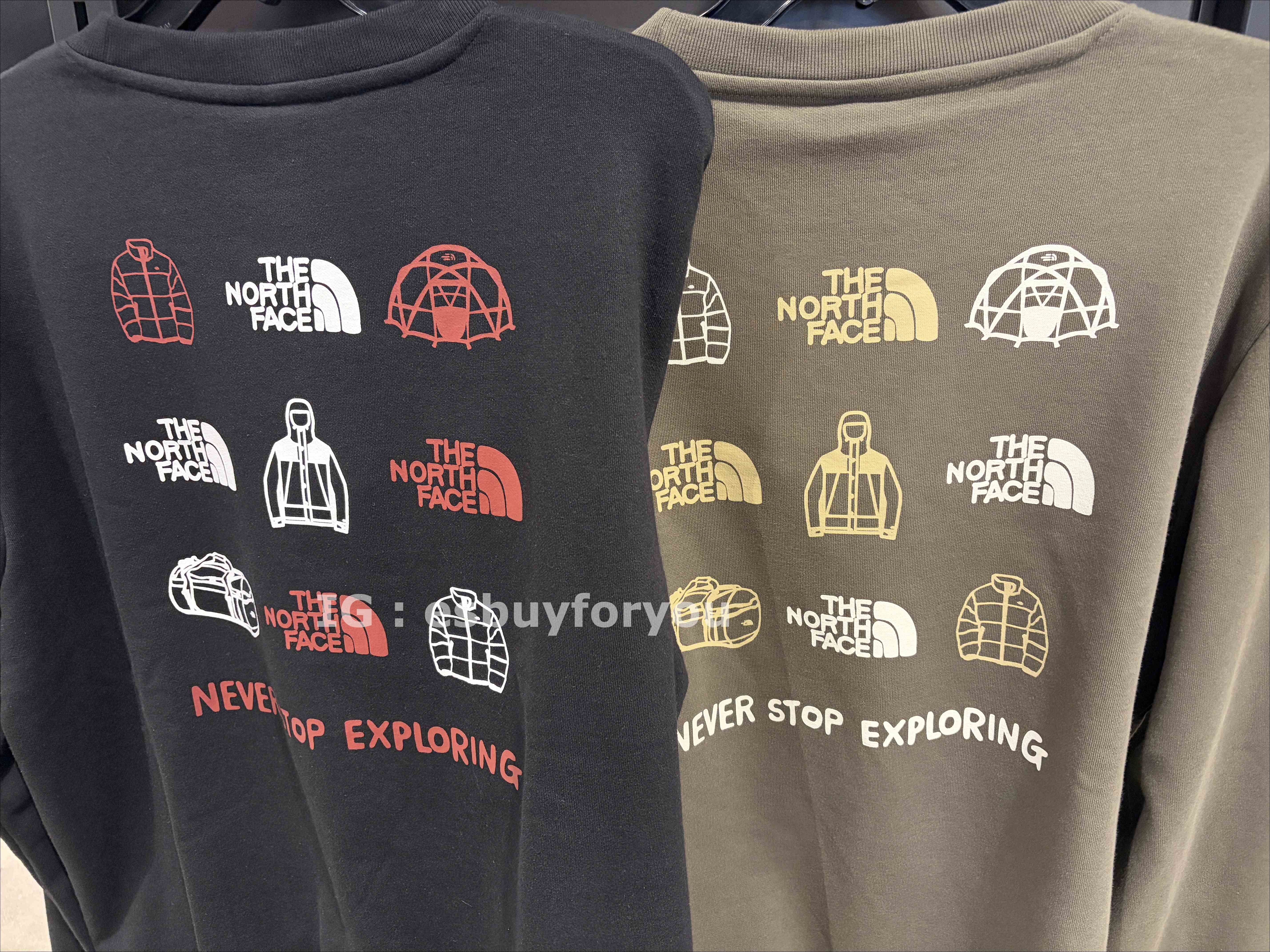 THE NORTH FACE 男大人 正反圖 戶外造型設計 刷毛 大學TEE (2色)