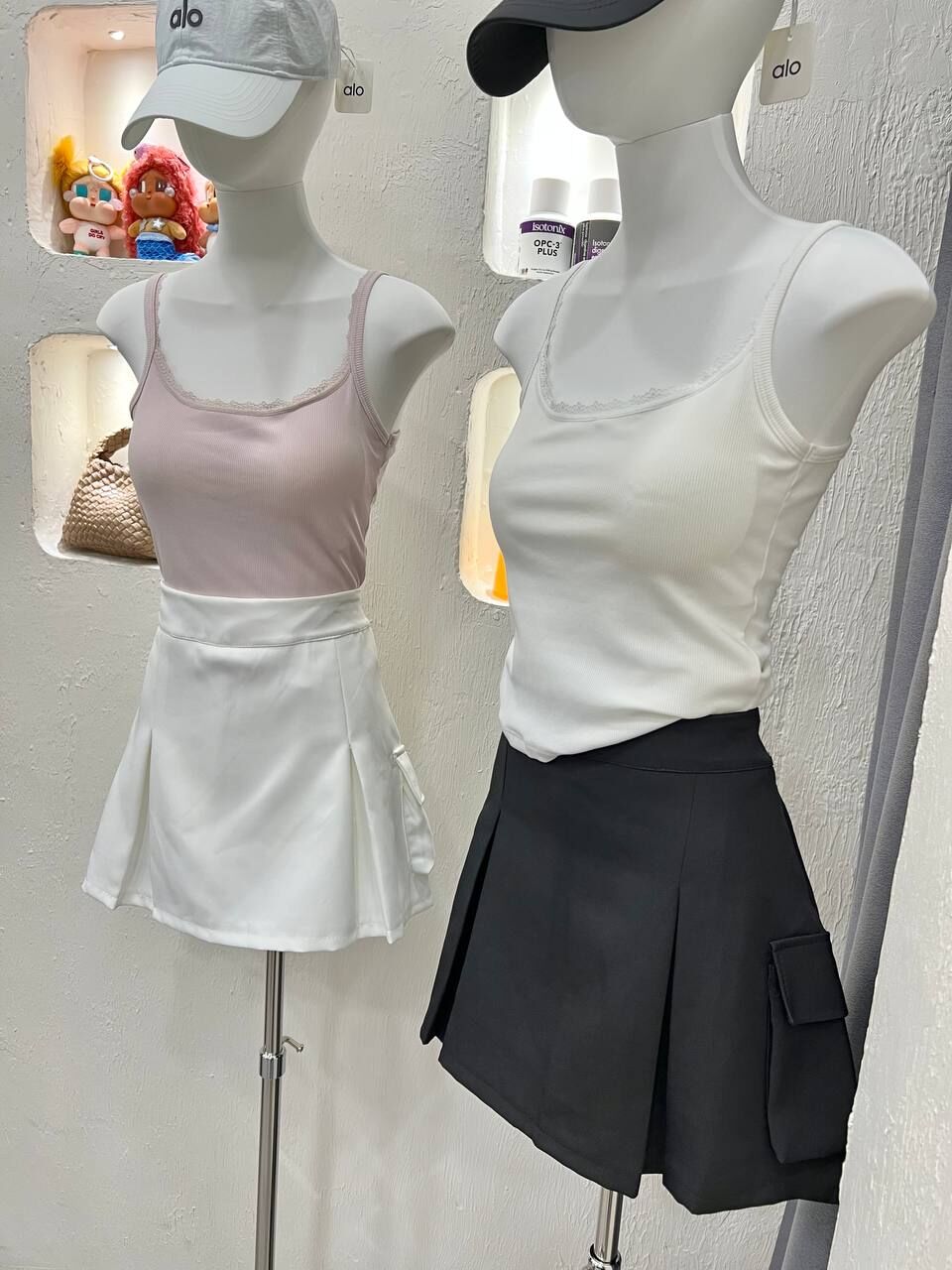 Pocket Pleated Skirt Plus