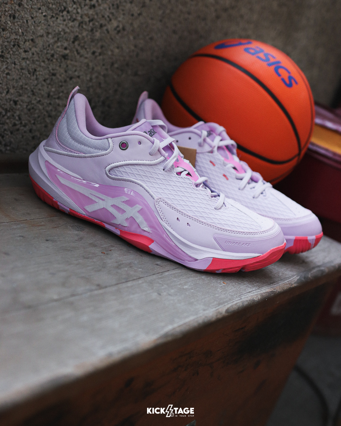 男鞋 ASICS UNPRE ARS LOW 3 粉色 櫻花粉 支撐 回彈 緩震 運動 籃球鞋【1063A113-500】